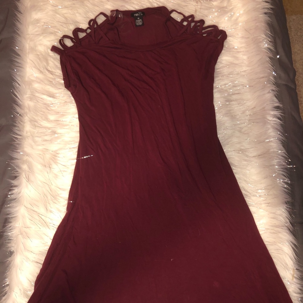 Burgundy rue 21 dress